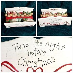 Vtg Twas The Night Before Christmas  Decor Piece